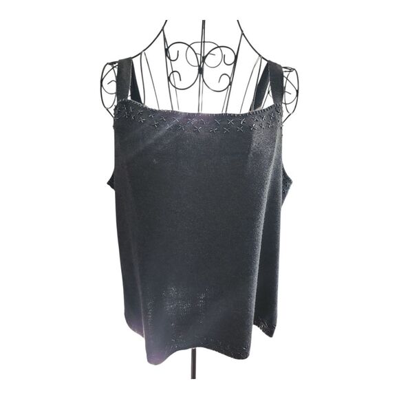 Valerie Stevens 2-pcs Set Tank Cardigan 2X 100% Merino Wool grandmacore formal - Picture 4 of 13